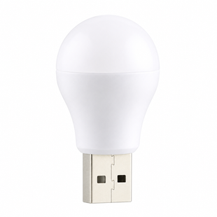 USB LED лампа груша 1W холодный белый MK2424 фото