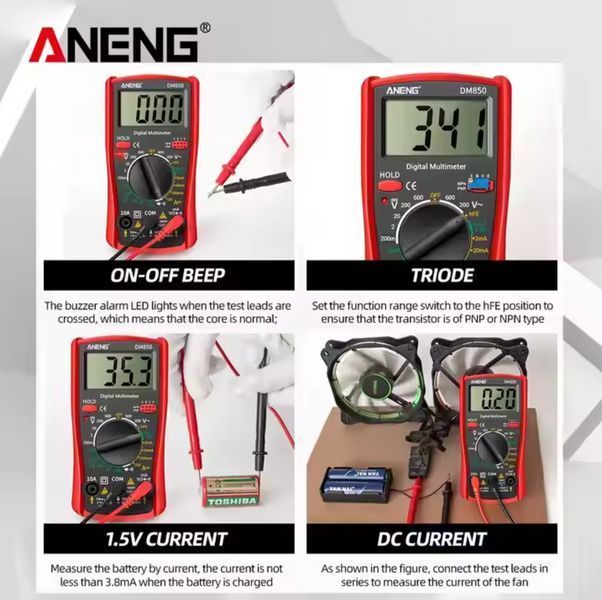 Мультиметр цифровой ANENG DM850 True RMS MK2568 фото