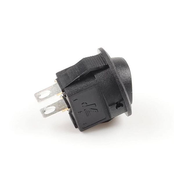 Выключатель KCD11 2pin 3A 250V ON-OFF круглая черный MK2359 фото