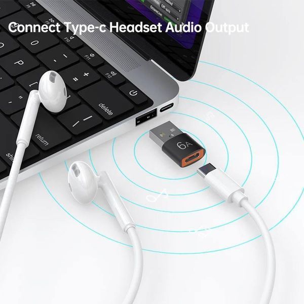 Переходник USB-C Female на USB-A Male 6A MK2306 фото