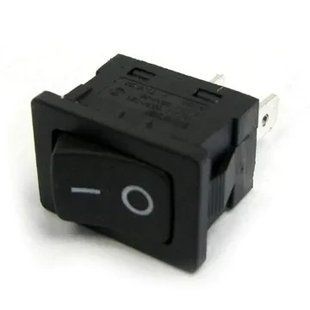 Клавішний мережевий KCD11 3pin 3A 250V ON-OFF чорна MK2313 фото