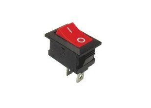 Вимикач KCD11 3pin 3A 250V ON-OFF червоний MK2314 фото