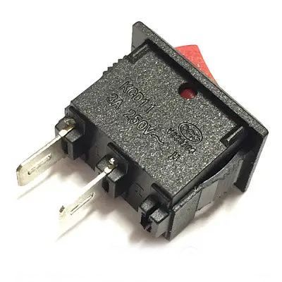 Вимикач KCD11 3pin 3A 250V ON-OFF червоний MK2314 фото