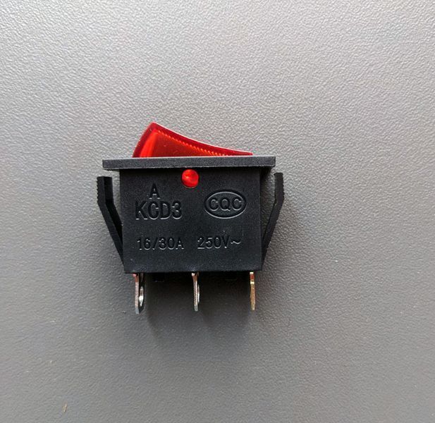 Вимикач KCD3 3pin 16A 250V ON-OFF MK2798 фото