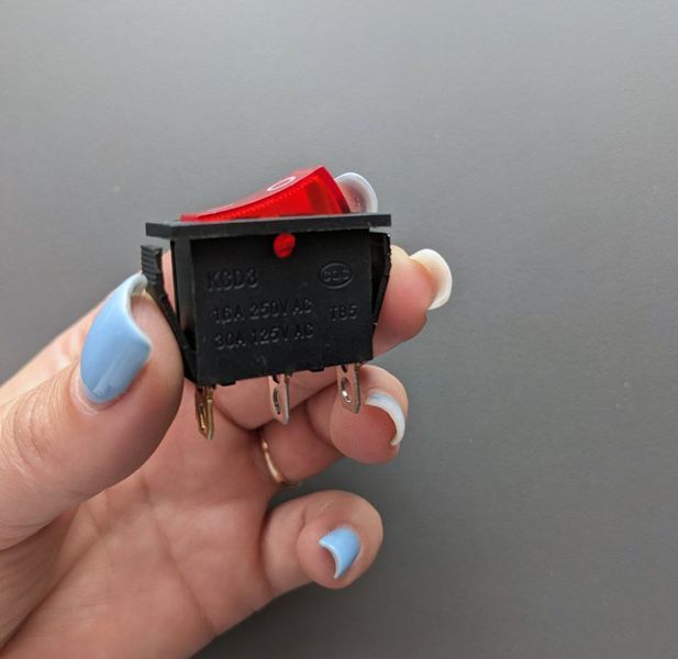 Вимикач KCD3 3pin 16A 250V ON-OFF MK2798 фото