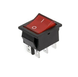 Вимикач KCD4 6pin 16A 250V LED червоний MK2307 фото 1