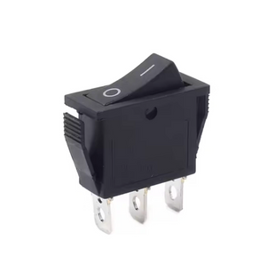 Вимикач KCD3 3pin 15A 250V ON-OFF чорна MK2554 фото