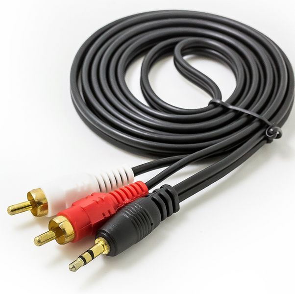 Кабель Jack 3.5 мм на 2 RCA 3 м позолоченный MK2911 фото