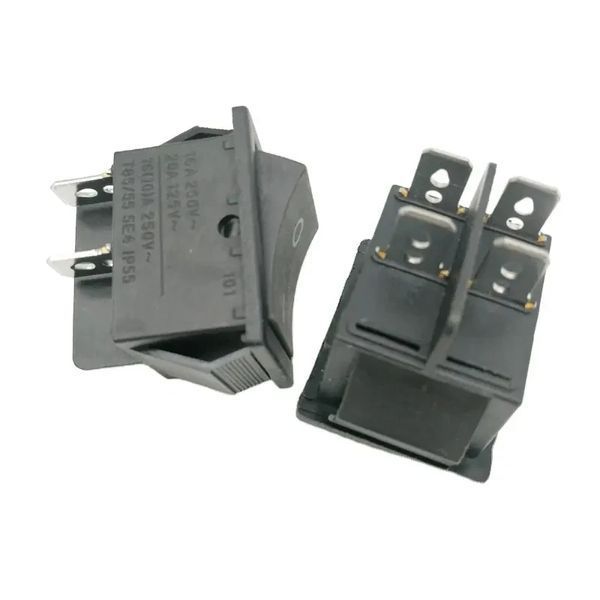 Вимикач KCD4 4pin 16A 250V чорний MK2311 фото