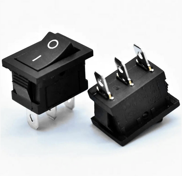 Вимикач KCD11 3pin 3A 250V ON-OFF чорна MK2550 фото