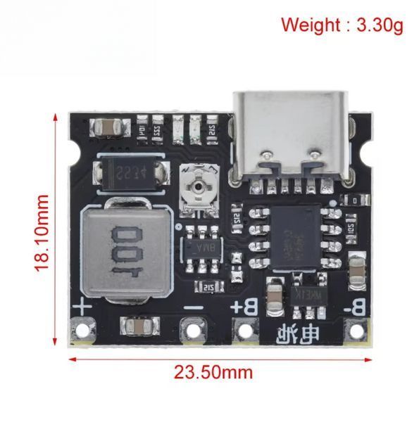 Модуль зарядки LX-LCBST Type-C 1A 4.2-6.5V до 4.2-28V MK3020 фото