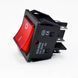 Выключатель KCD4-201N-B 6pin 30A 250V LED красный MK2661 фото 1