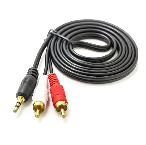 Кабель Jack 3.5 мм тато на 2 RCA тюльпани 1.5 м MK2545 фото