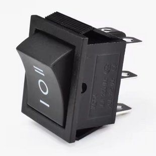 Выключатель KCD4 6pin 16A 250V ON-OFF-ON черная MK2546 фото