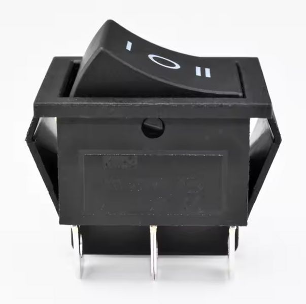Вимикач KCD4 6pin 16A 250V ON-OFF-ON чорна MK2546 фото