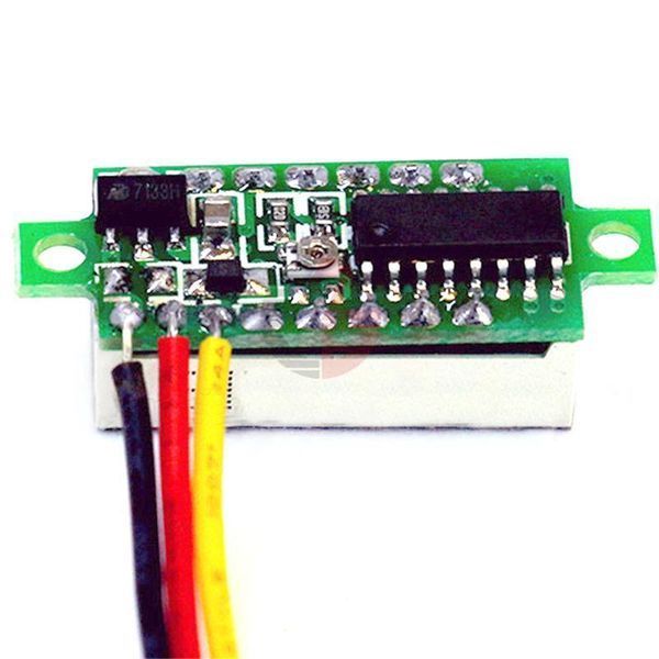 Мини вольтметр DC 4-100V зелёный MK2380 фото