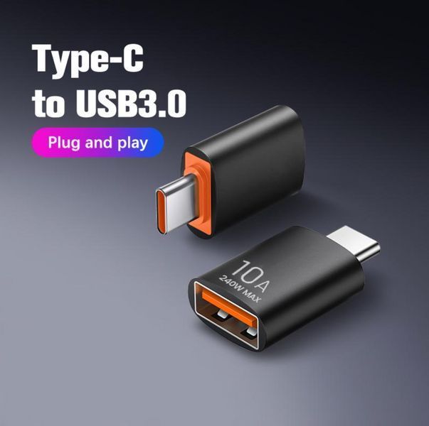 Переходник USB-A Male на USB-C Female 10A MK2451 фото