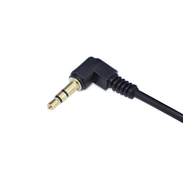 AUX кабель Stereo 3.5 мм тато тато 30 см кутовий 90&deg; MK2443 фото