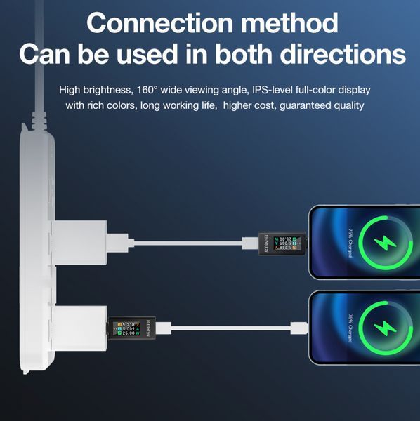 USB Type-C тестер KWS-1902C 4-30V 5.1A MK2990 фото