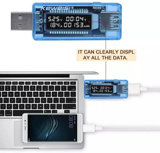 USB тестер KWS-V20 5-20V 0-3.3A MK2319 фото