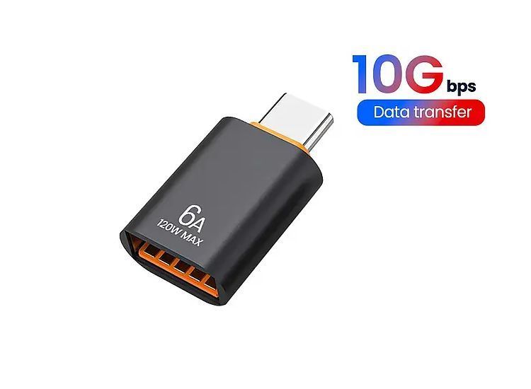Переходник USB-A Male на USB-C Female 6A MK2365 фото