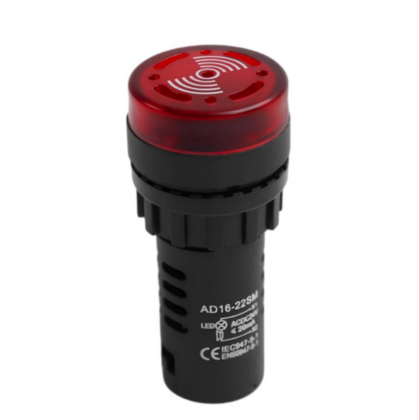 Сигналізатор AD16-22SM 220В 22мм червоний MK3089 фото