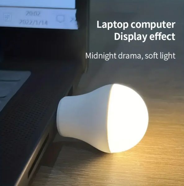 USB LED лампа 1W груша тёплый белый MK2425 фото
