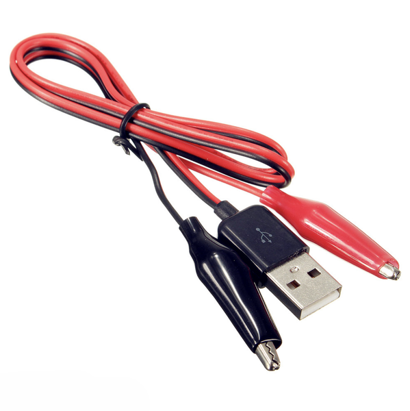 Перехідник USB папа &mdash; крокодили 60 см MK2333 фото