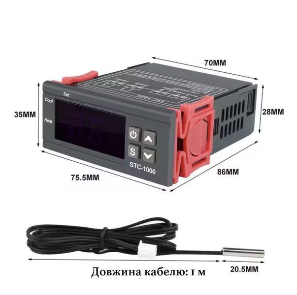 STC-1000 терморегулятор 220V 2 реле MK2759 фото